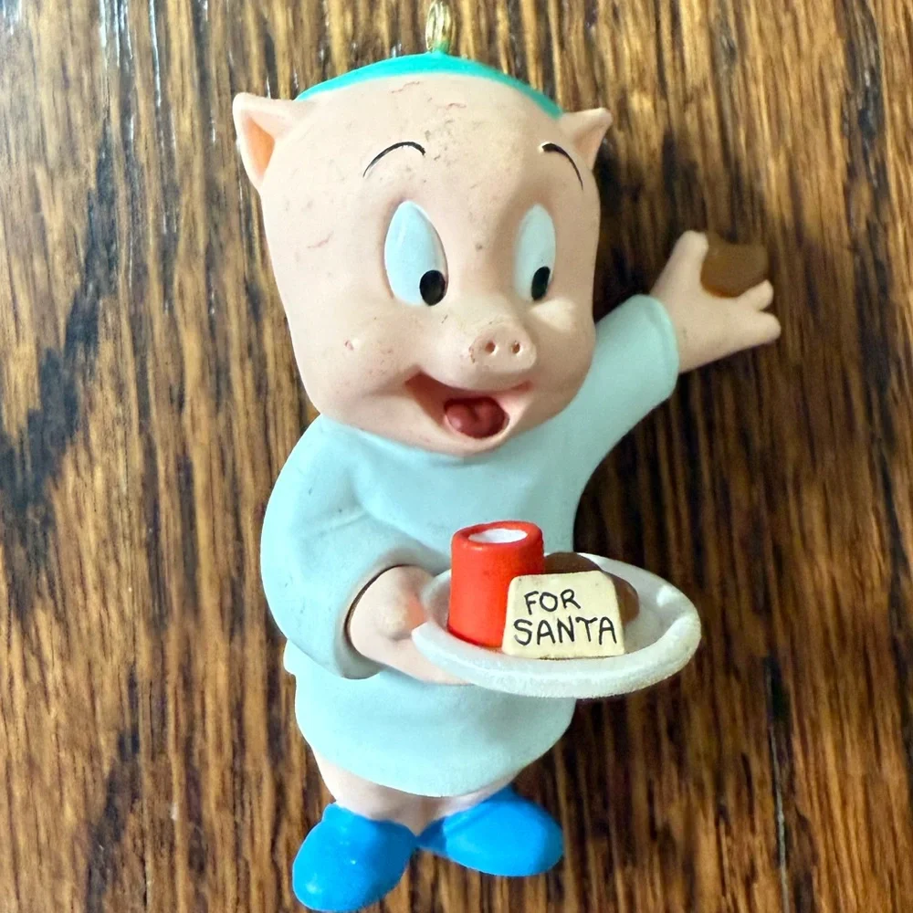 Hallmark Keepsake‎ Ornament Porky Pig Eating Christmas Cookies Looney Tunes 1993